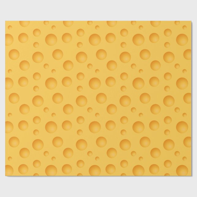 Yellow Cheese Pattern Wrapping Paper (Flat)