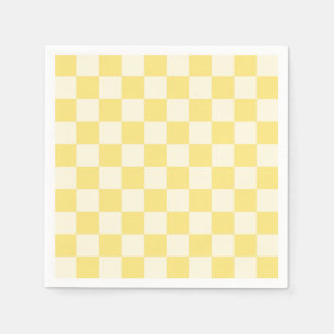 Yellow Chequerboard Napkin
