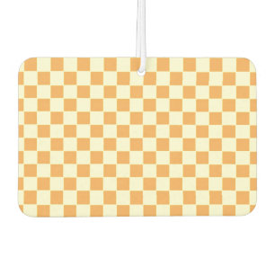 yellow chequered air freshener