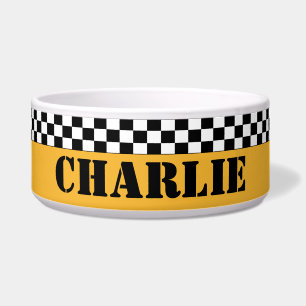 Yellow Chequered Cab Chequerboard Personalized