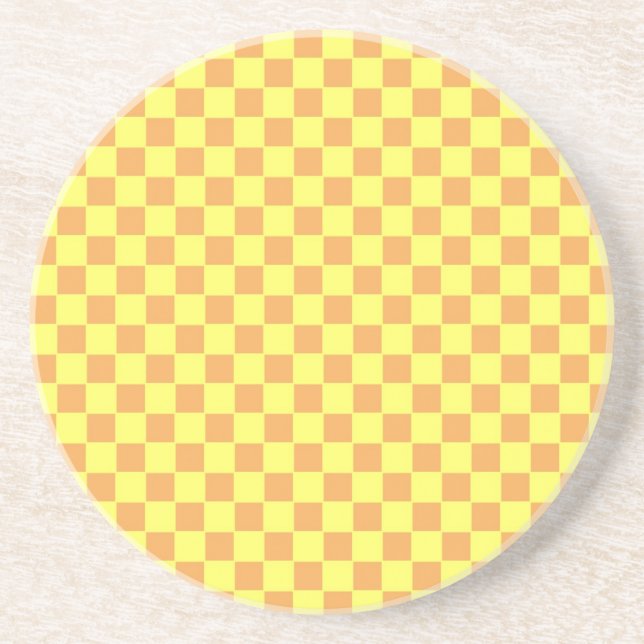 yellow chequered coaster (Front)
