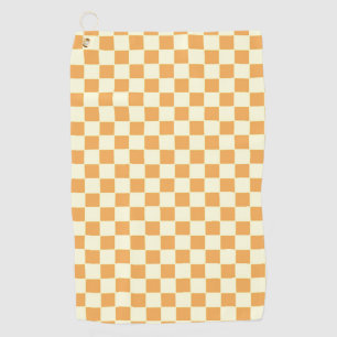 yellow chequered golf towel