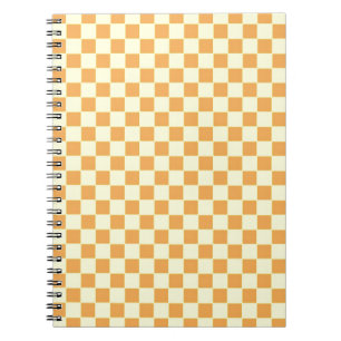 yellow chequered notebook