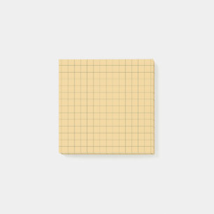 Yellow Chequered Pattern Bright Grid Design Office Post-it Notes