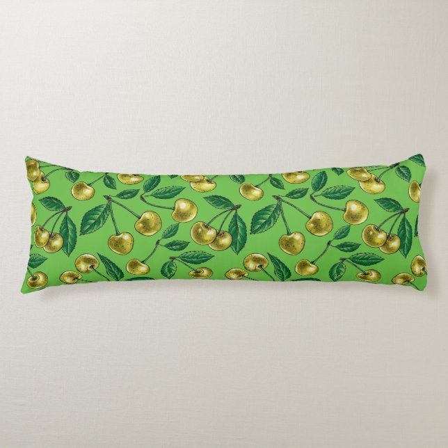 Yellow cherries body pillow (Front)