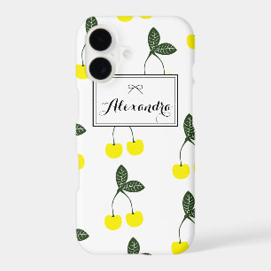 Yellow Cherries Pattern Personalized iPhone 7 Plus