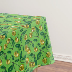 Yellow cherries tablecloth