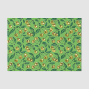 Yellow cherries tissue paper