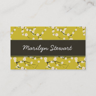 Yellow Cherry Blossoms Business Cards