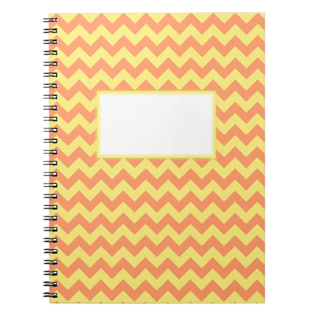 Yellow Chevron Design Notebook (Front)