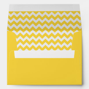 Yellow Chevron Print Envelope