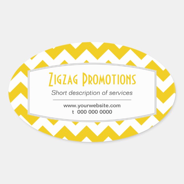 Yellow Chevron Promotional Sticker (Front)