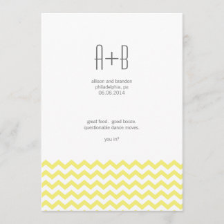 Yellow Chevron You In? Save the Date