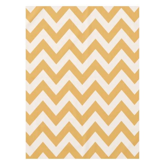 Yellow Chevron Zigzag Pattern  Tablecloth (Front)
