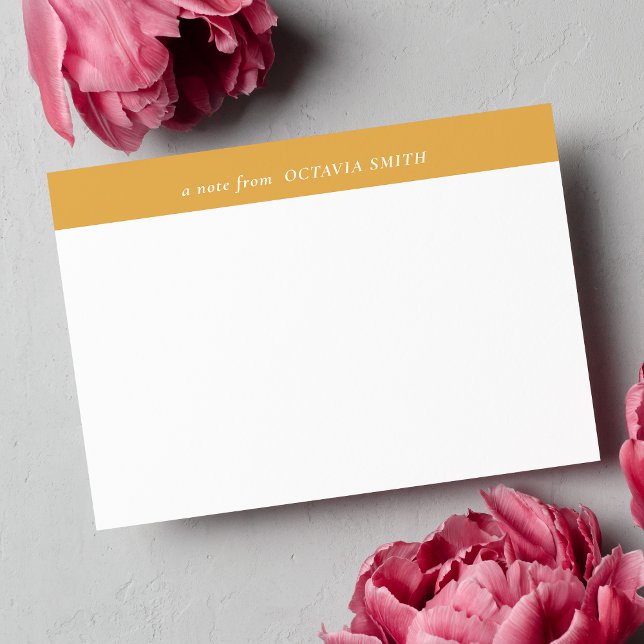 YELLOW CHIC PERSONALIZED FAMILY NAME MONOGRAM CARD (Creator Uploaded)