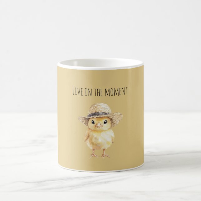 Yellow Chicken Hat Coffee Mug (Center)