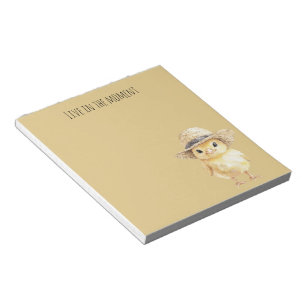 Yellow Chicken Hat Notepad