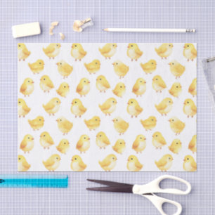 Yellow Chickens Baby Shower Tissue Paper