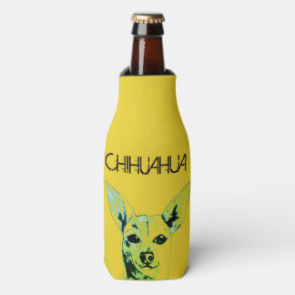 Yellow Chihuahua Themed Bottle Cooler