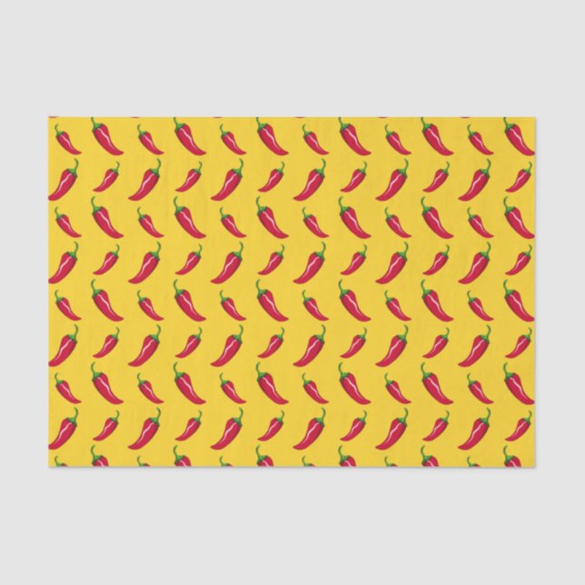 Yellow chili peppers pattern tissue paper (Front)