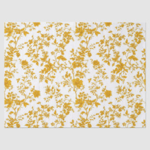 Yellow Chinoiserie Floral Toile Pattern 8 Tissue P Paper