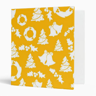 Yellow Christmas Pattern Binder