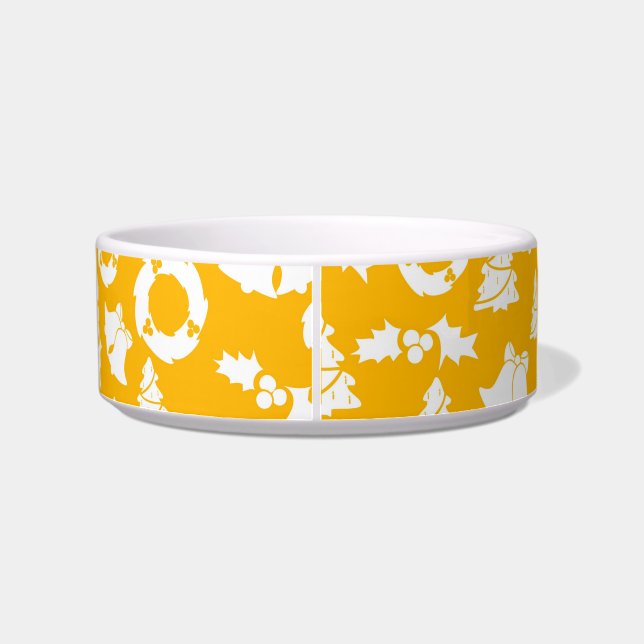 Yellow Christmas Pattern Bowl (Back)