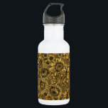 Yellow chrysanthemum flowers and orange beetles 532 ml water bottle<br><div class="desc">Hand drawn yellow chrysanthemum flowers and small orange beetles,  the pattern is made in Illustrator.</div>