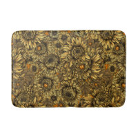 Yellow chrysanthemum flowers and orange beetles