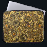 Yellow chrysanthemum flowers and orange beetles laptop sleeve<br><div class="desc">Hand drawn yellow chrysanthemum flowers and small orange beetles,  the pattern is made in Illustrator.</div>