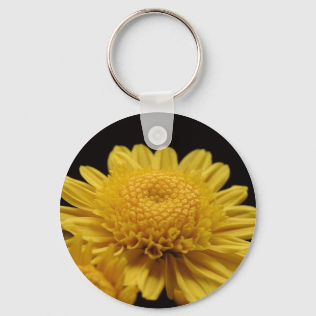 Yellow Chrysanthemum Keychain (Front)