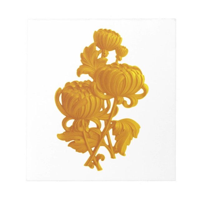 Yellow Chrysanthemum Notepad (Front)