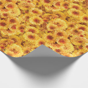 Yellow Chrysanthemums Wrapping Paper