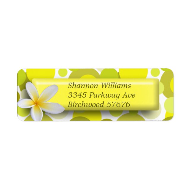 Yellow Circle Return Address Label (Front)