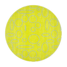 Yellow Circles and Loops Cutting Board