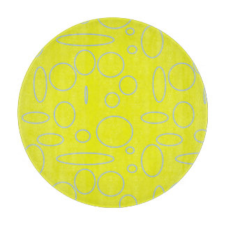 Yellow Circles and Loops Cutting Board