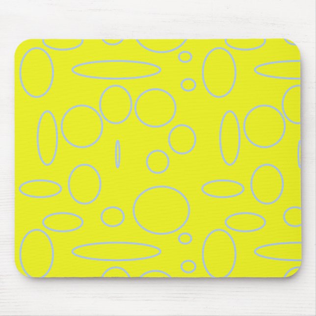 Yellow Circles and Loops Mousepad (Front)