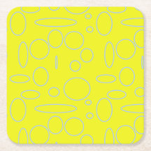 Yellow Circles and Loops Mousepad