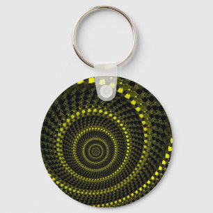 Yellow Circles Keychain