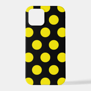 Yellow Circles on Black Background iPhone 12 Pro Case