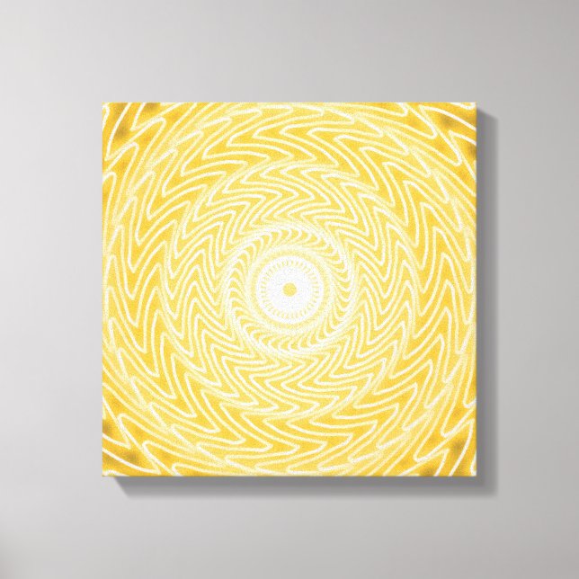 Yellow circles pattern canvas print (Front)