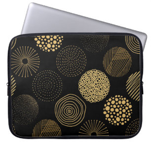 Yellow Circles Pattern Laptop Sleeve