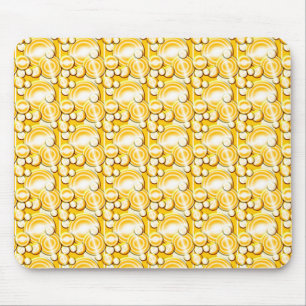 Yellow Circles Pattern Mousepad