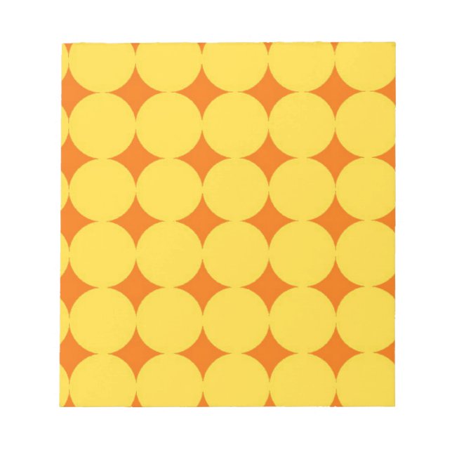 Yellow Circles Pattern Notepad (Front)
