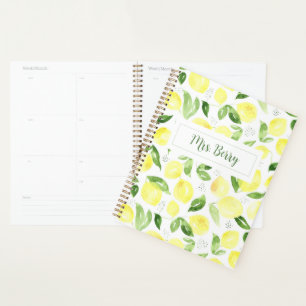 Yellow Citrus Lemon Planner