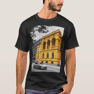 Yellow City Building Minimalist Photography T-Shirt