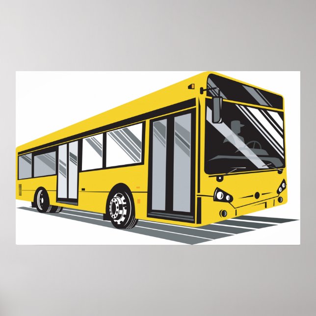 Yellow City Bus Poster (Front)