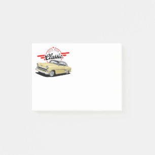 Yellow Classic Car Post-it Notes