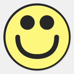 Yellow Classic Face Classic Round Sticker