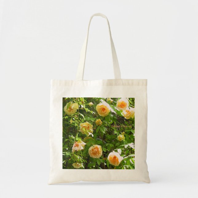 Yellow climbing rose tote bag (Front)